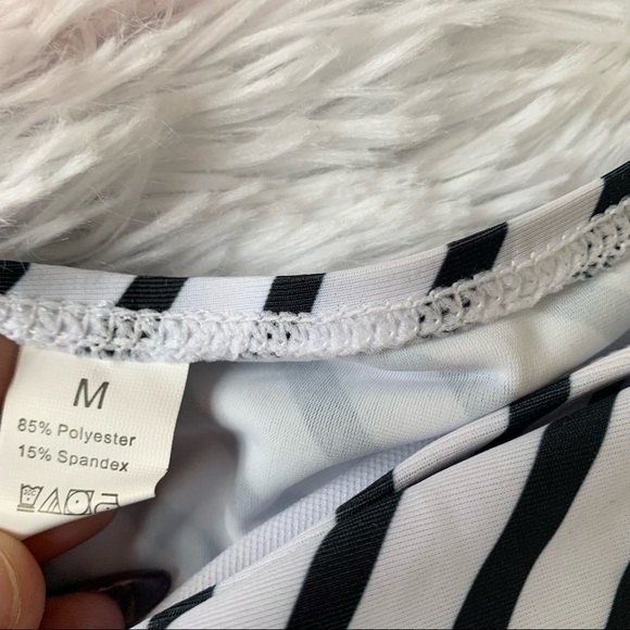 Nwot Coral Orange Mid Waist Bikini Ruffle Spaghetti Strap Top - Picture 11 of 14